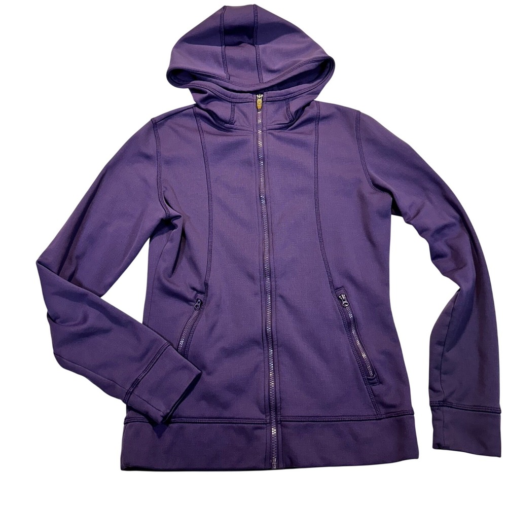 Alpine Design Womens Purple Full Zip Fleece Lined Hoodie Jacket Small Outdoors